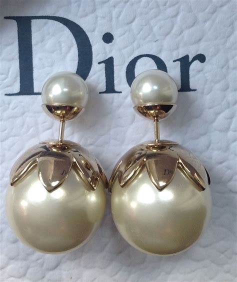 dior earrings with pearl|Dior tribal earrings real pearl.